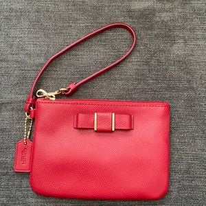 Red Coach wristlet